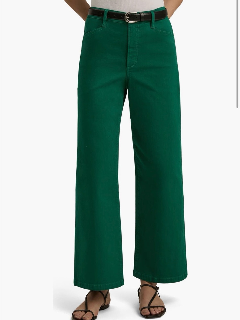 Favorite Daughter The Mischa Super High Waist Wide Leg Jeans (Emerald)